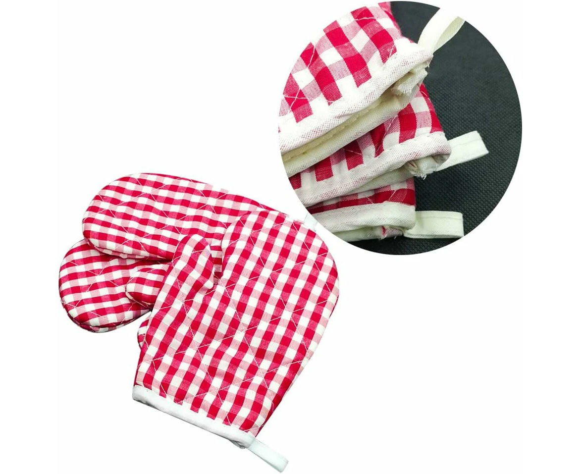 Oven Gloves, 1 Pair Microwave Oven Gloves for Kids, Pot Holders for Oven Barbecue Cooking Handling-