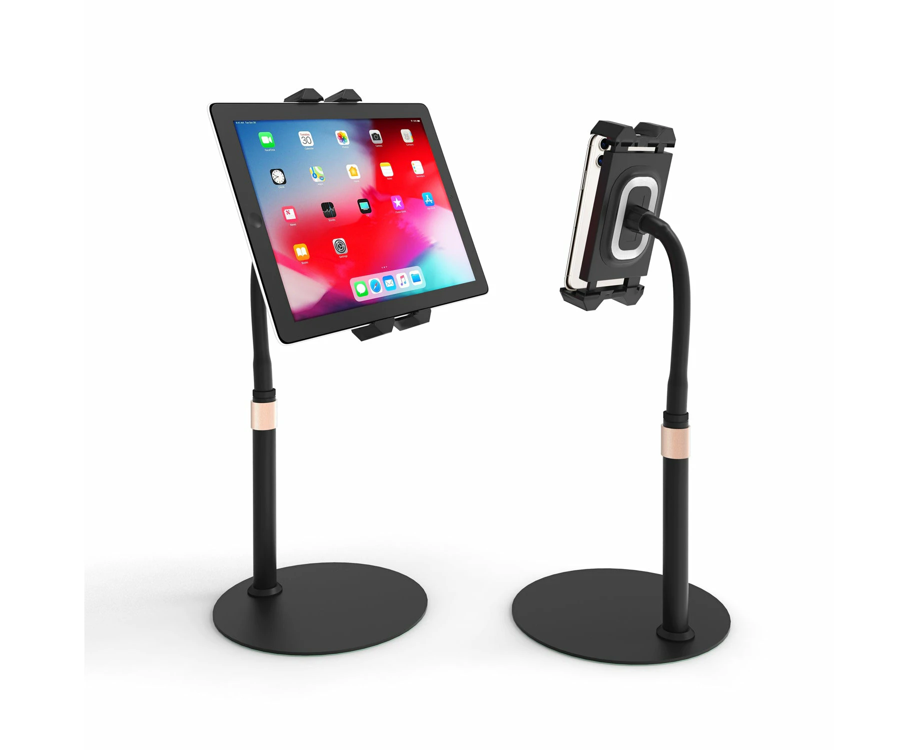 Techflo Adjustable Gooseneck Stand Bed Desk Mount For Phone Tablet 4.7" - 12.9"