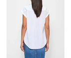 Target Sleeveless V-Neck Collared Shirt