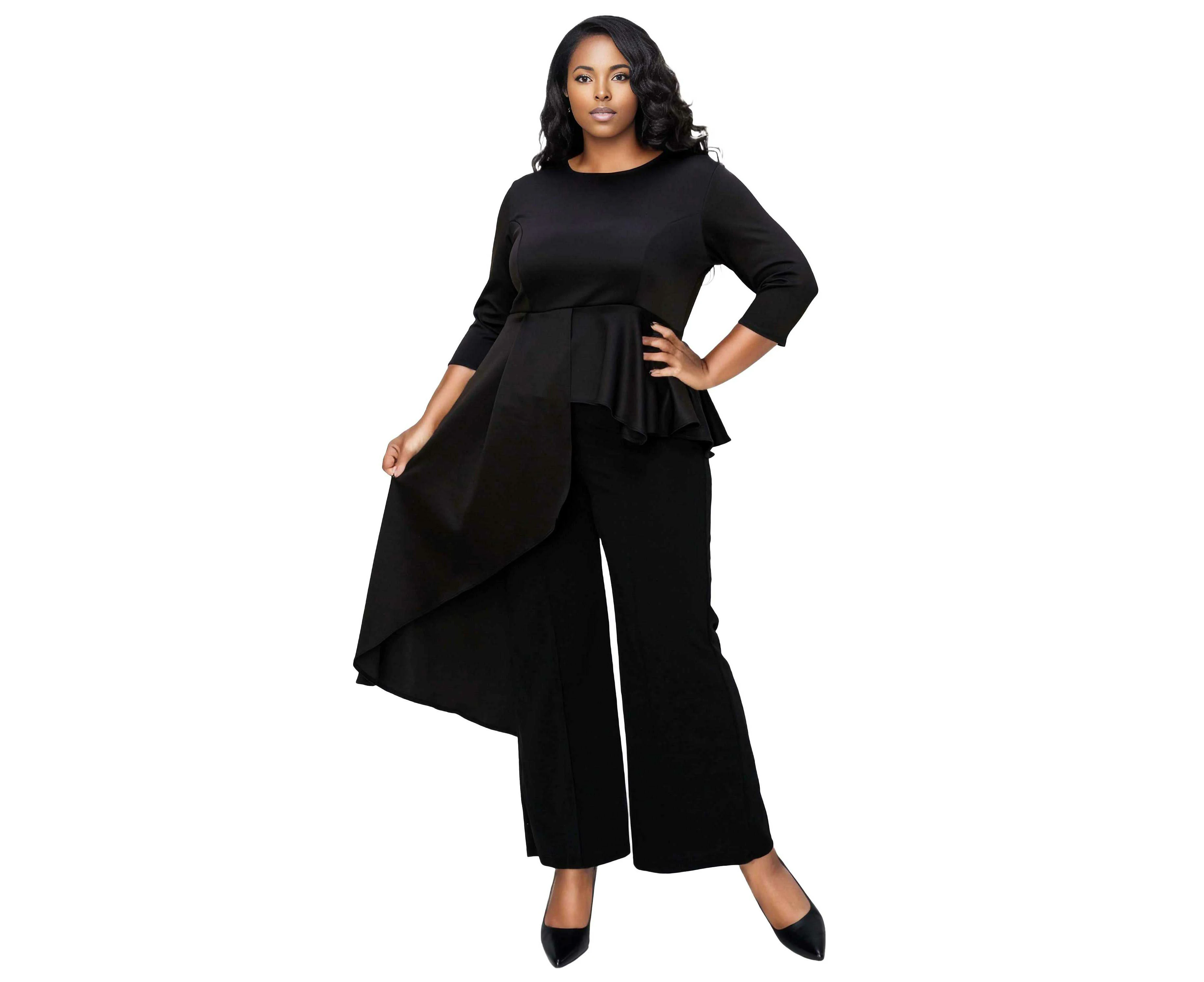 L I V D Women's Plus Size Sanctuary Asymmetrical Peplum Top