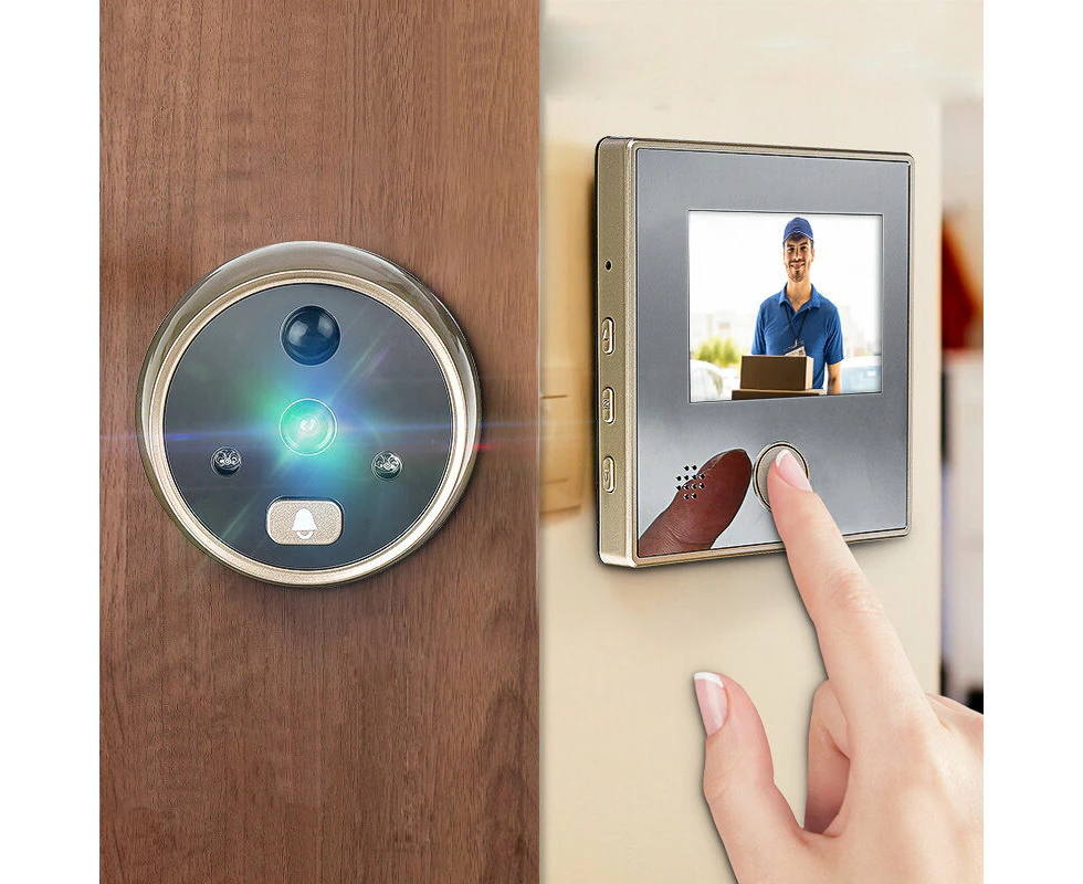 3inch Lcd Wired Digital Peephole Viewer 120° Door Security Doorbell Video Camera