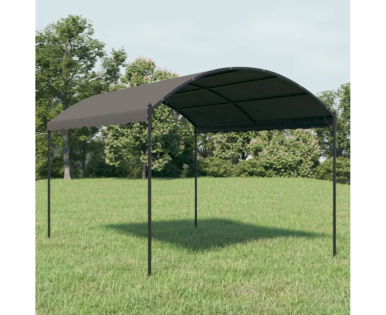 Steel Frame Gazebo Retractable Canopy Outdoor Garden Shade 3x4m Water Resistant