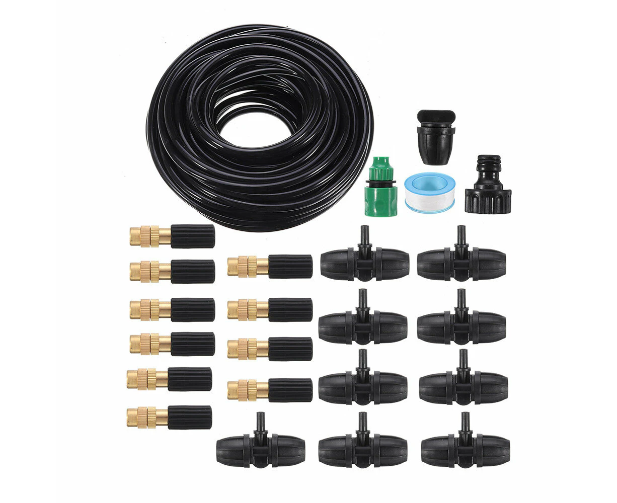 25pcs Drip Irrigation System Micro Drip Irrigation Kit Diy Patio Plant Watering Kit Garden Irrigation System 15m Hose