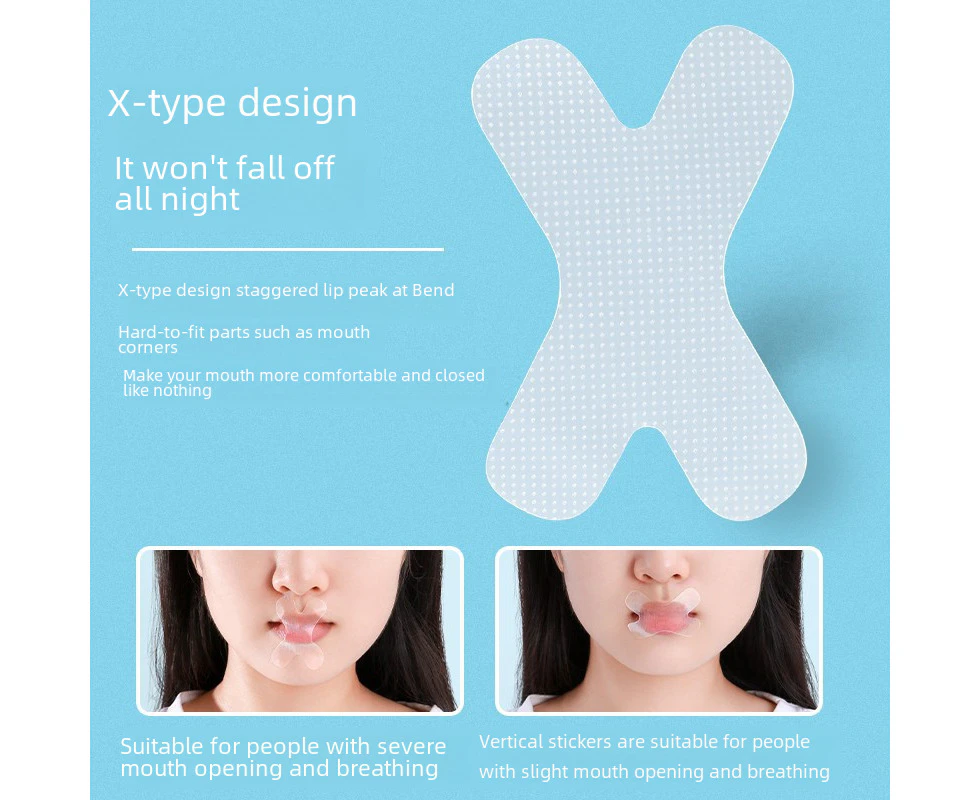 Closed Mouth Orthopedic Paste Breathable Closed Mouth Paste Sleeping Anti-Mouth Tape Anti-Mouth Closed Mouth Orthopedic Paste Closed Mouth,,Style：X-Shaped