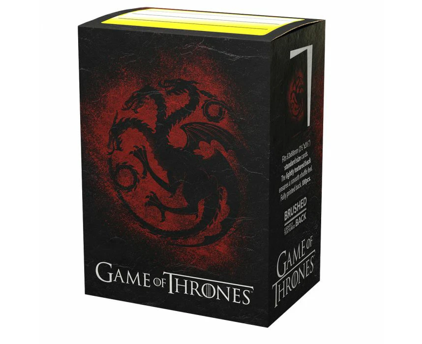 Lc Sleeves Dragon Shield Box 100 Brushed Art Game Of Thrones House Targaryen