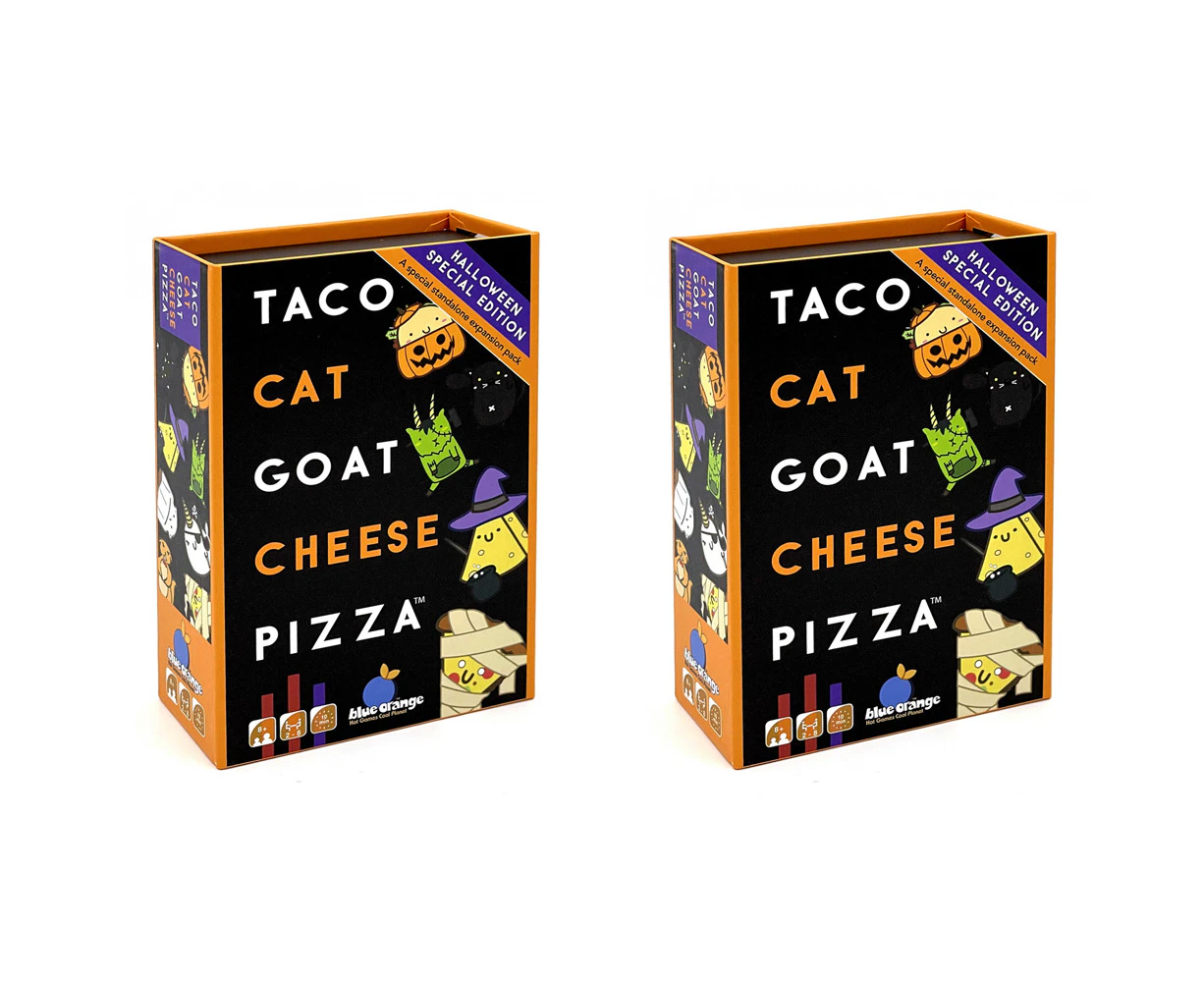 2x Blue Orange Games Taco Cat Goat Cheese Pizza Card Game Halloween Edition