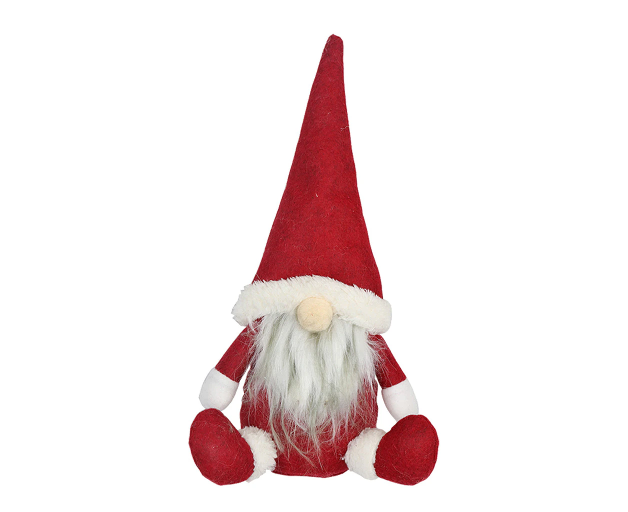 Merry Christmas Long Hat Swedish Santa Gnome Plush for Doll Ornaments Handmade T - Red