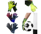 Goalie Soccer Glove Football Glove with Finger Support Goalkeeper Gloves - Black - 8