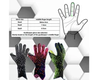 Goalie Soccer Glove Football Glove with Finger Support Goalkeeper Gloves - Black - 8