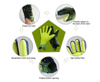 Goalie Soccer Glove Football Glove with Finger Support Goalkeeper Gloves - Black - 8