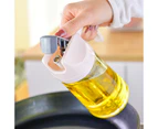 Oil Pot Household Leak-Proof Oil Bottle Kitchen Automatic Opening And Closing Seasoning Bottle With Lid Oil And Vinegar Bottle Oil Pot,Apricot Color,300Ml