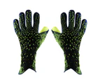 Goalie Soccer Glove Football Glove with Finger Support Goalkeeper Gloves - Black - 8