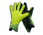 Goalie Soccer Glove Football Glove with Finger Support Goalkeeper Gloves - Black - 8