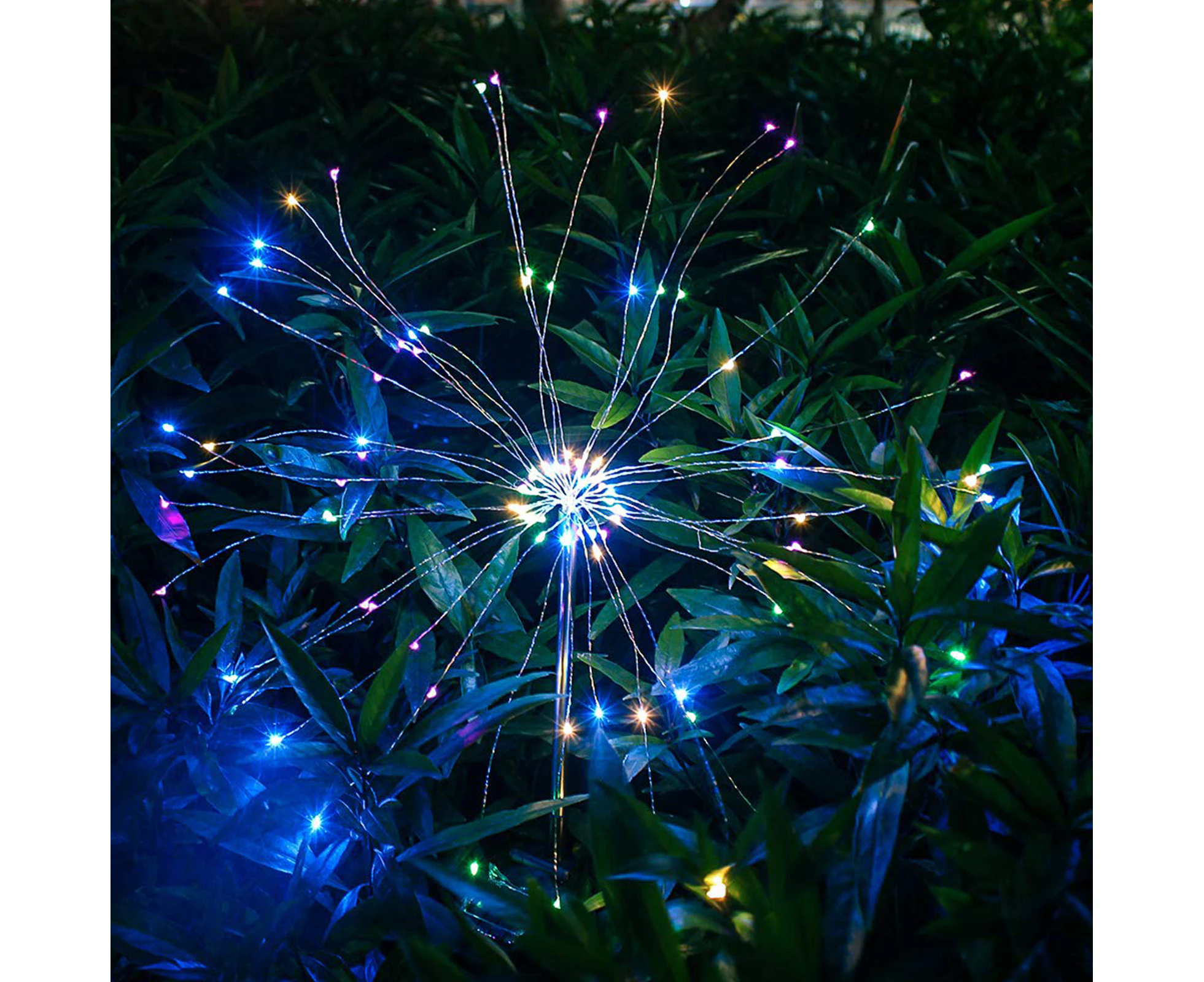 LOYOUTH Solar Firework Light, EPIC GADGET 90 LED Multi Color Outdoor Firework Solar Garden Decorative Lights for Walkway Pathway Backyard Christmas