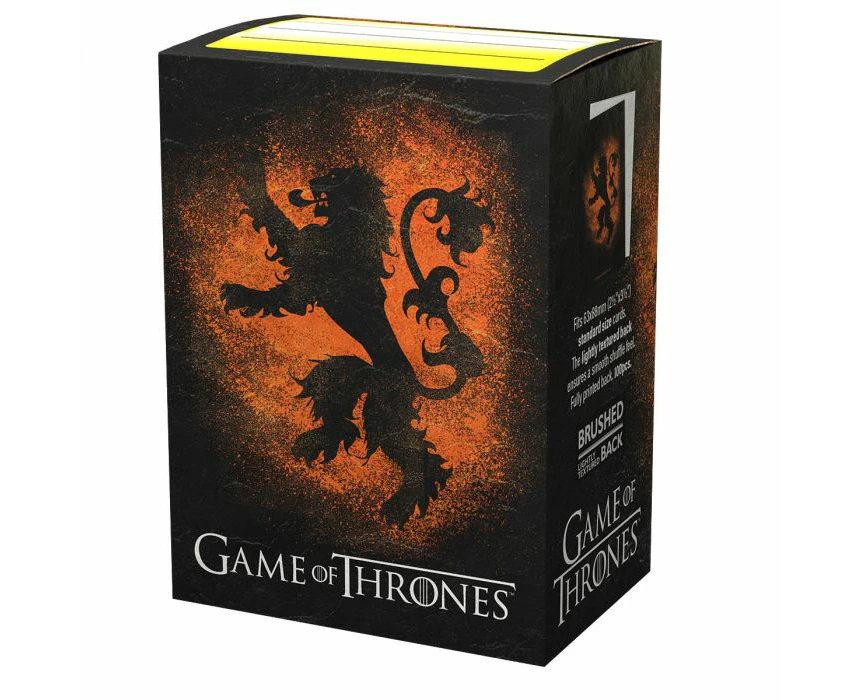 Sleeves Dragon Shield Box 100 Brushed Art Game Of Thrones House Lannister