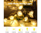 LOYOUTH ED Rose String Light with 2 Modes 2.5-meter Length 20 Bulbs Fairy String Lights Bed Light Night Light Home Decor for Valentine’s Day Party