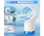 Portable Air Cooler, 4 in 1 Circulator, Mini Personal Air Conditioner with Cooler & Humidifier Purifier, 3 Fan Speeds, for Home Office, White