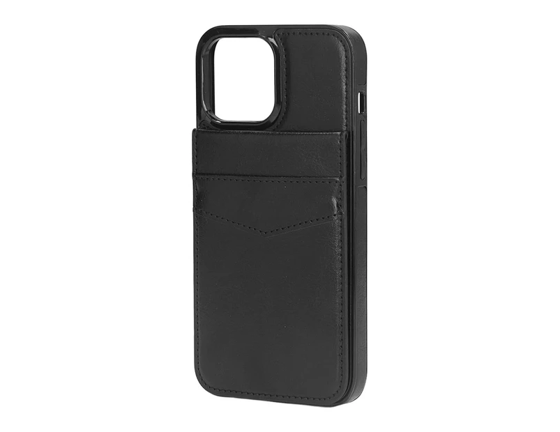 Mobile Phone Leather Case Magnetic Buckle Phone Case Wallet with Credit Card Holder for IPhone 13 Pro Max 6.7inch Black