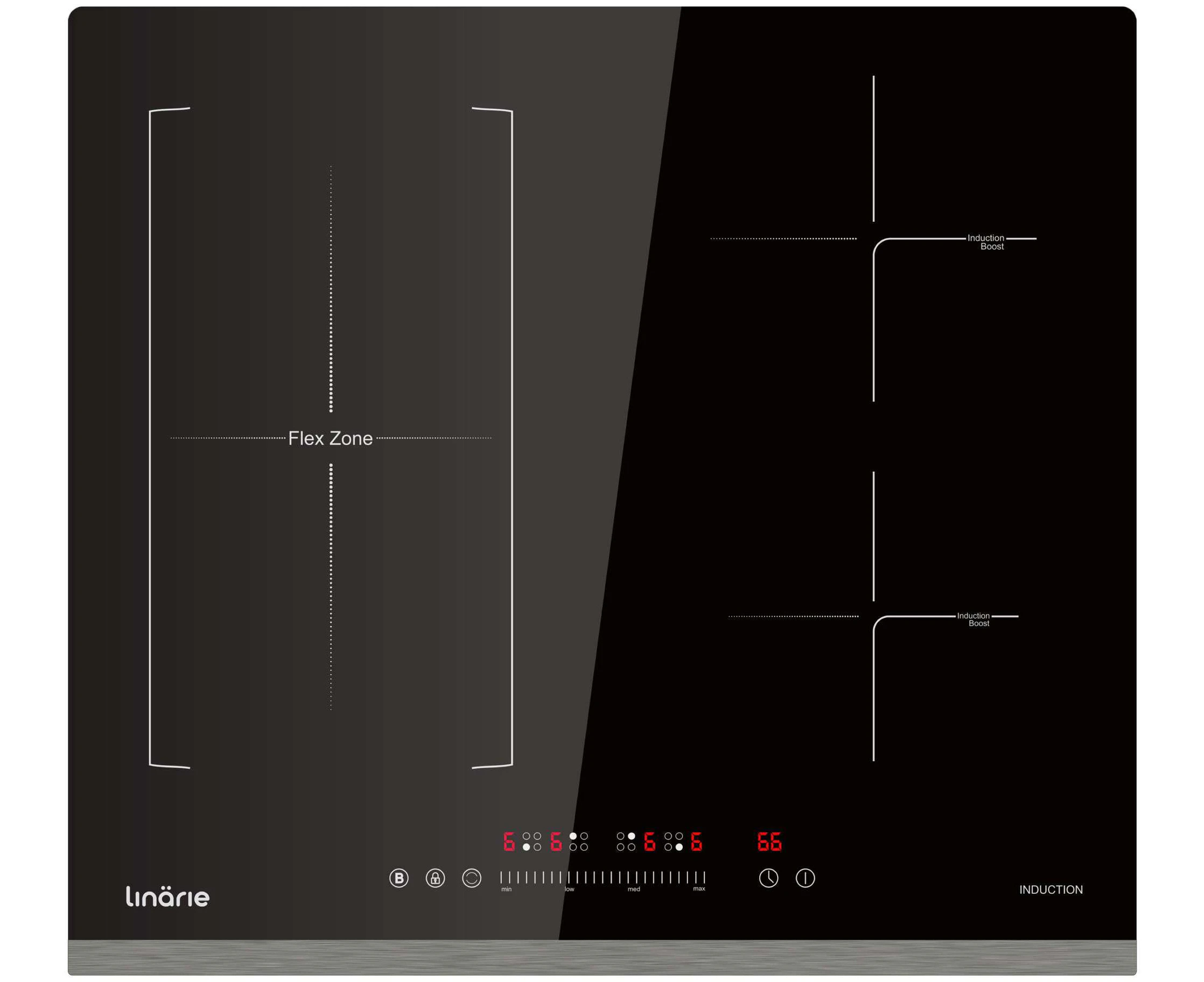 Linarie Cannes 60cm 4 Zone Induction Cooktop Black LS60I1F2Z