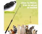 Dog Cat Toy Pet Play Interactive Flirt Pole Puppy Wand Retractable Training Exercise Tug Equipment Durable Teaser Chase Stick