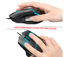 A876+V100 Keyboard and Mouse Combo Wired Gaming Mouse+One-handed Game Keyboard with Adjustable DPI and Breathing Light