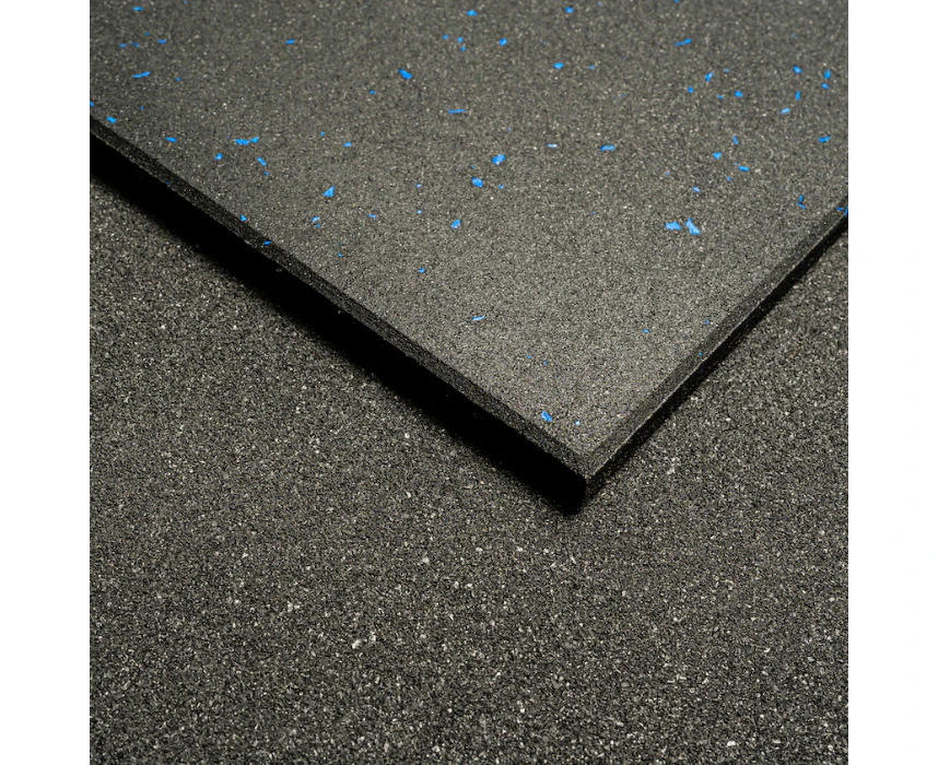 Premium Grade Rubber Gym Flooring  | BLUE SPECK [1m x 1m x 15mm] - 1x