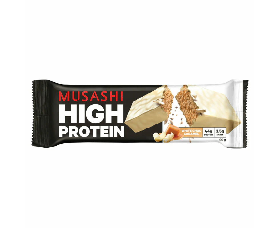 Musashi High Protein Bar White Chocolate Caramel 90g