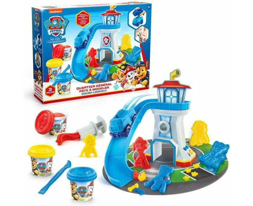 Canal Toys PPC 033 Paw Patrol Headquarters Box with Modelling Clay, Molds, and Customizable Car Base for Creative Play - Perfect Christmas Present