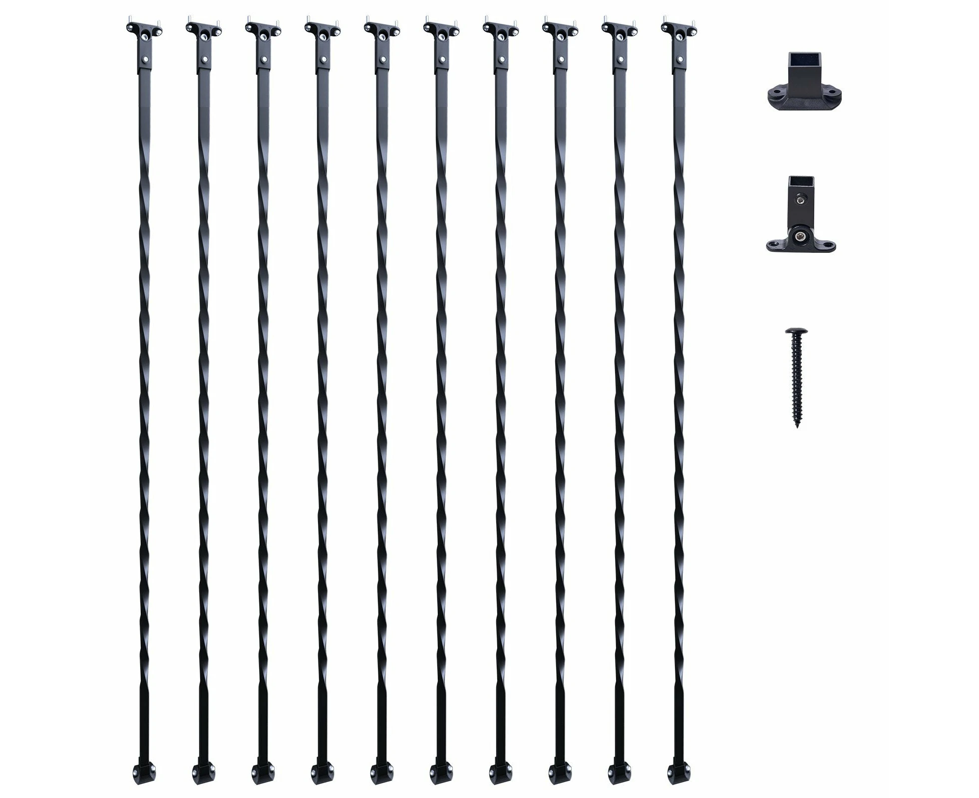 VEVOR Staircase Metal Balusters, 44'' x 1/2" Galvanized Steel Decorative Banister