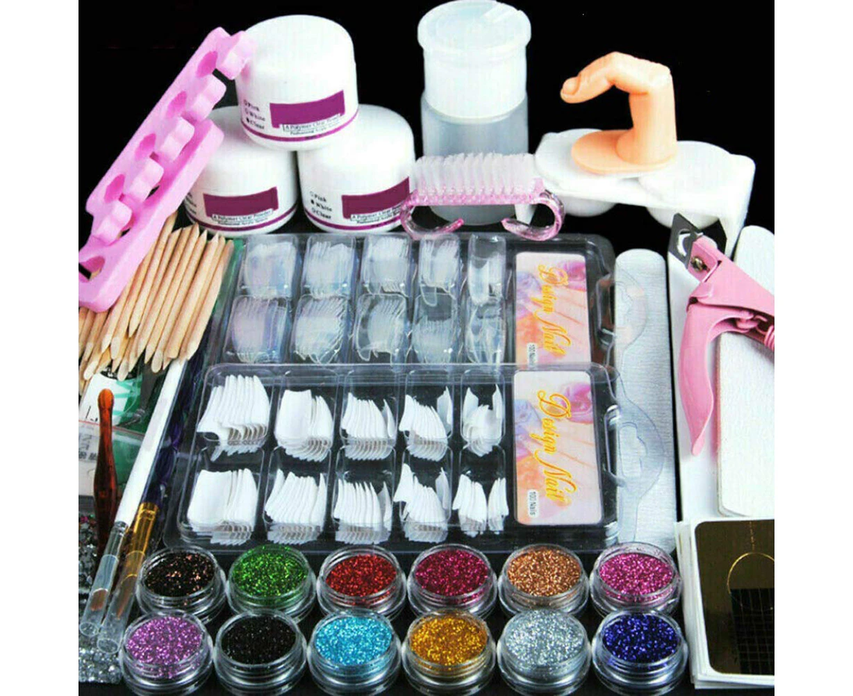 Nail Art Set Acrylic Nail Powder Brush Nail Art Tools Kit Set For Home Salon Use