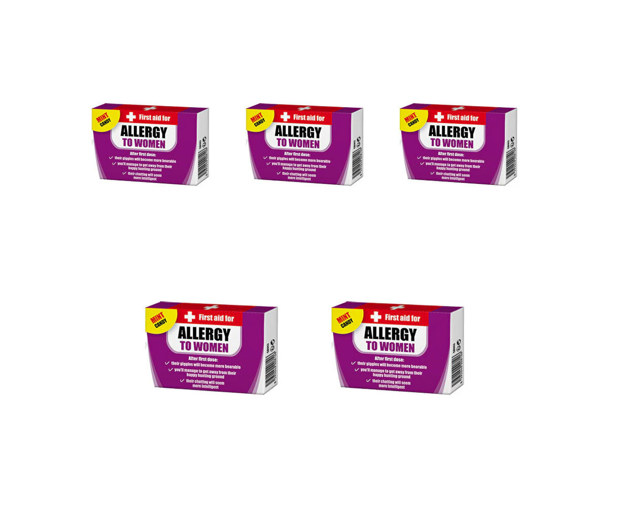 5PK Sweet First Aid Allergy to Women Mints Fresh Breath Candy 2 Blisters 9x6cm