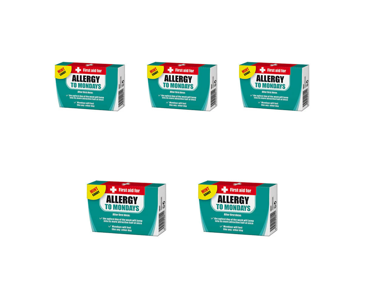 5PK Sweet First Aid Allergy to Monday Mints Candy 2 Blisters Rectangle 9x6cm