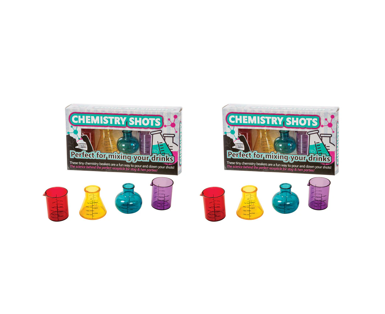 8pc Funtime Gifts 30ml Chemistry Shots Glasses Party Drinking/Drinkware Set