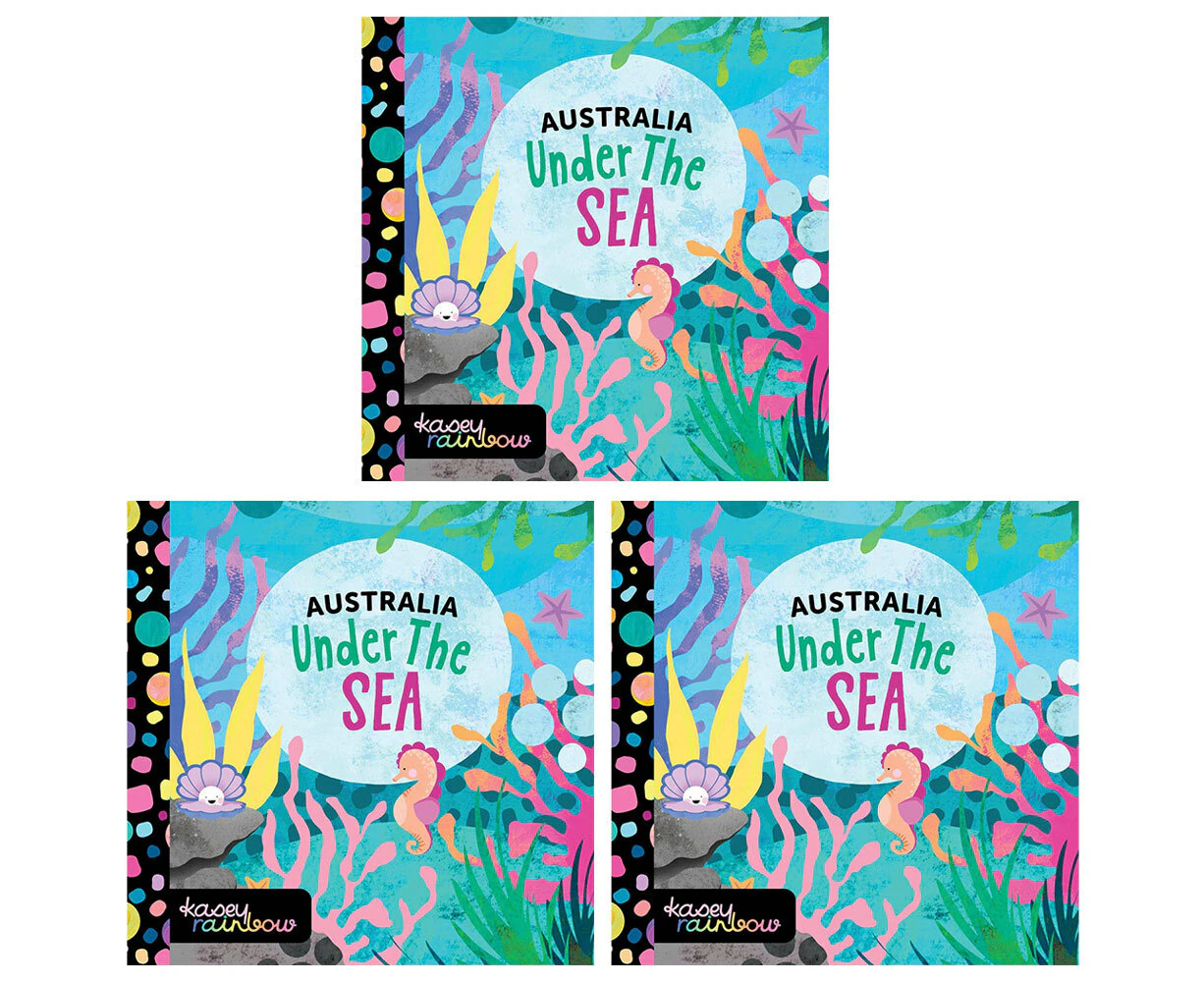 3PK Australia Under The Sea Kids/Children Bedtime Story Board Book 2-5y