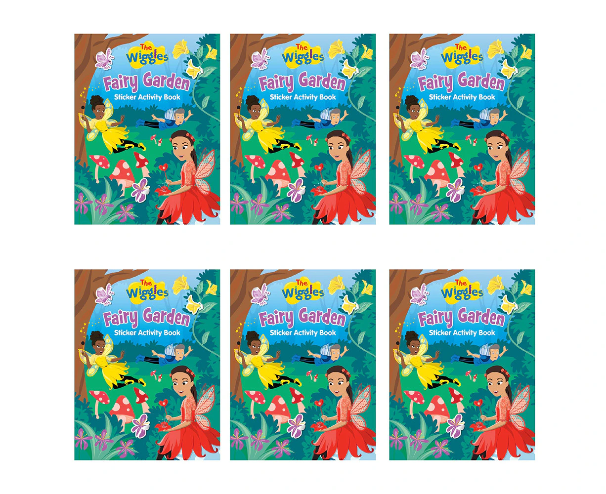 6PK The Wiggles Fairy Garden Kids/Children Sticker Activity Book 3-8y