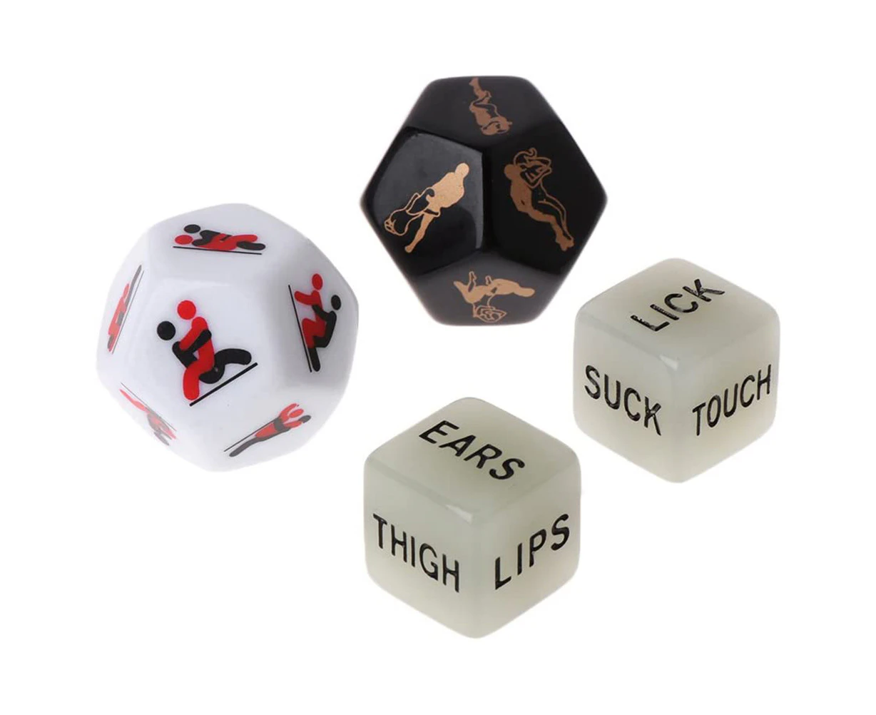 4Pcs/Set Sex Funny Dice Game Toy Romantic Position Game Dice  Game Dice Novelty Gift