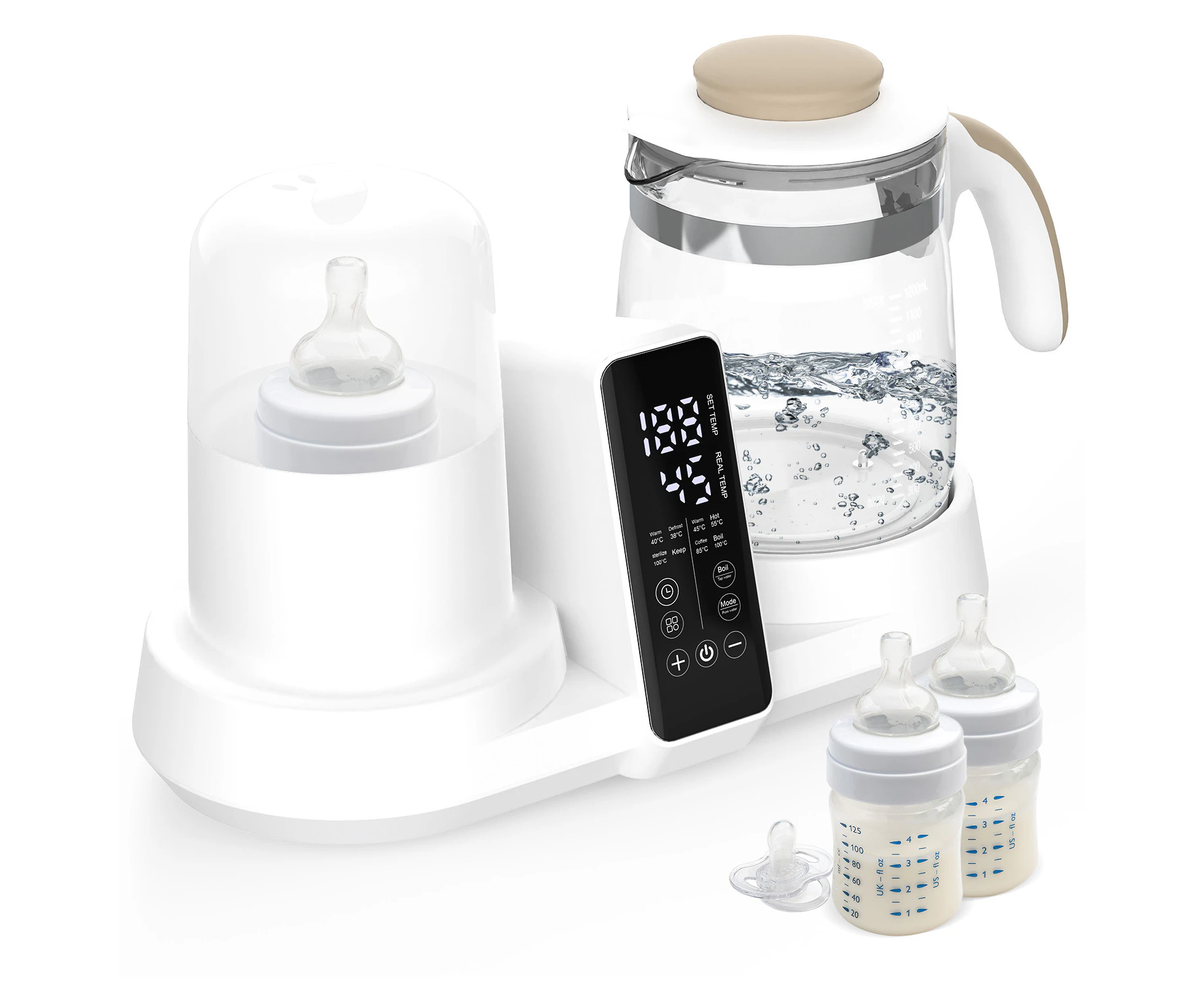 ADVWIN Baby Bottle Warmer, Multifunctional Baby Bottle steriliser, Bottle Maker Formula Machine, Smart Accurate Temperature Control