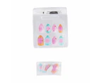 24 Pack Artificial Nails with Adhesive, Almond Shape, Aura Gems - OXX Cosmetics