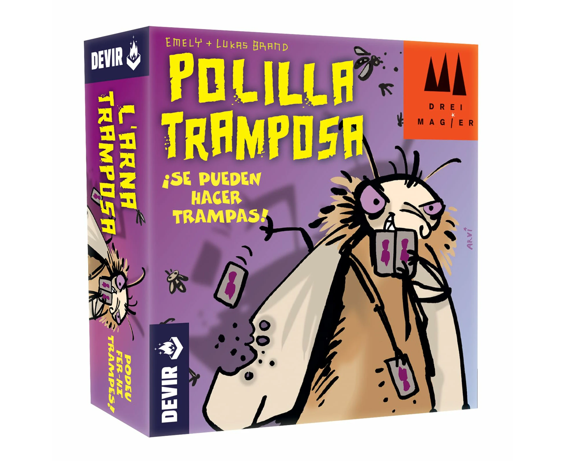 Devir La Polilla Tramposa Board Game (BGPOLI) | Spanish Edition | Fun Card Game for Kids | Cheating is Allowed to Win! | Perfect Christmas Present