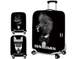 Honana 3d Cool Black Cat Lion Elastic Luggage Cover Trolley Case Cover Durable Suitcase Protector For 18-32 Inch Case Warm Travel Accessories - M Cat