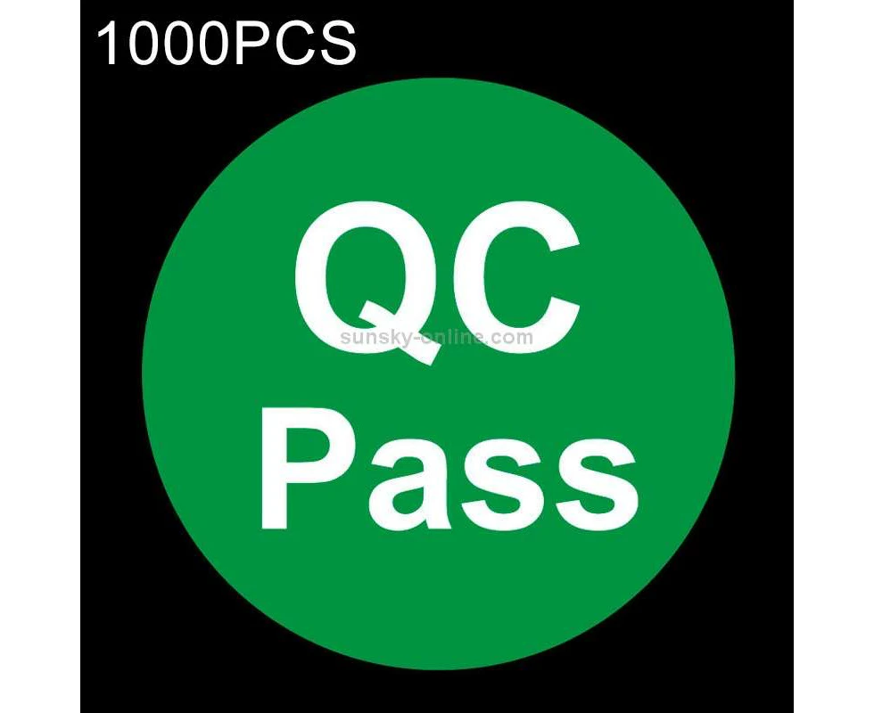 1000 PCS Round Shape QC Pass Sticker QC Pass Label