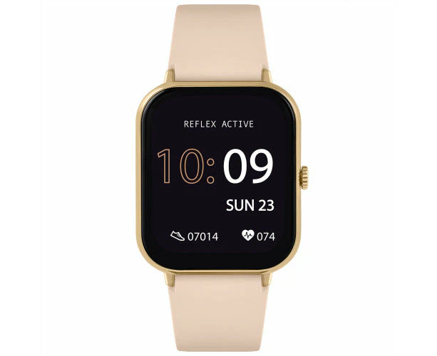 Reflex Active  Series 23 | Smart Watch - Gold Case/Cream Silicone Strap