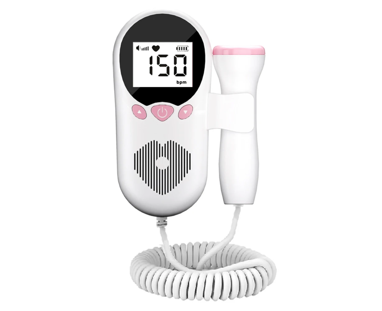 Baby Heartbeat Monitor Portable Doppler Fetal Heart Rate Monitor Large Lcd Screen No Radiation Fetal Heartbeat Monitor