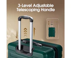 ZUNI 3PCS Luggage Suitcase Trolley Set Travel TSA Lock Storage Hard Case Green