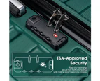 ZUNI 3PCS Luggage Suitcase Trolley Set Travel TSA Lock Storage Hard Case Green