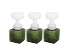 3Pcs Foam Pump Bottle Portable Flower Shaped 250Ml Dark Green Foam Dispenser Bottle