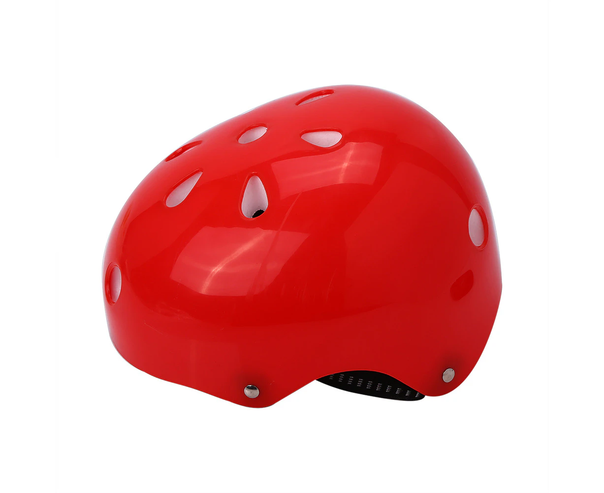 Kids Fashion Bike Bicycle Skateboard Skate Cycling Sports Safety Head Protective Helmet Red