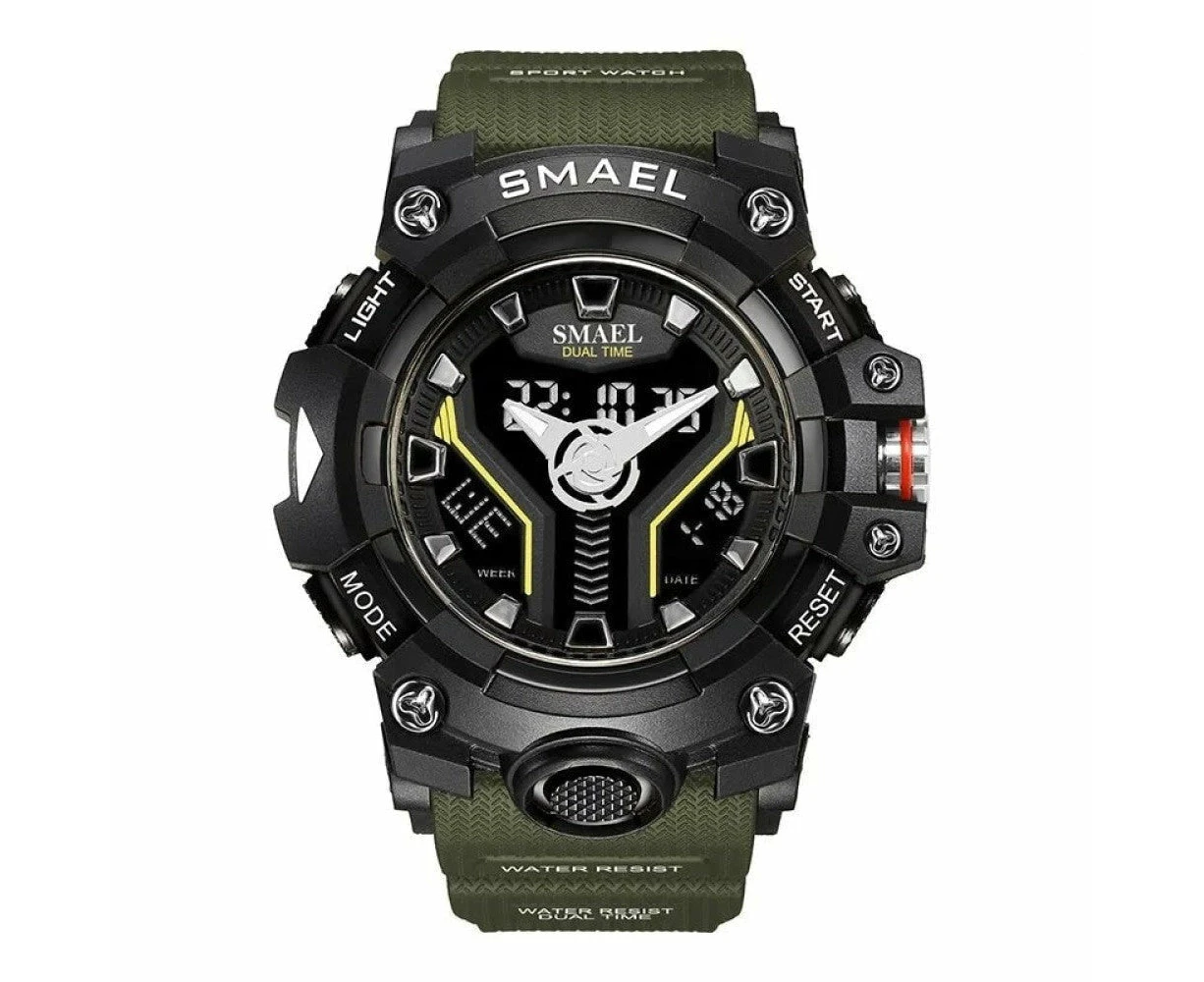 Sport Watch For Man Dual Time Watch For Men Shock Resistant Led Light Watch Military 8075 Quality Mens Sports Watches