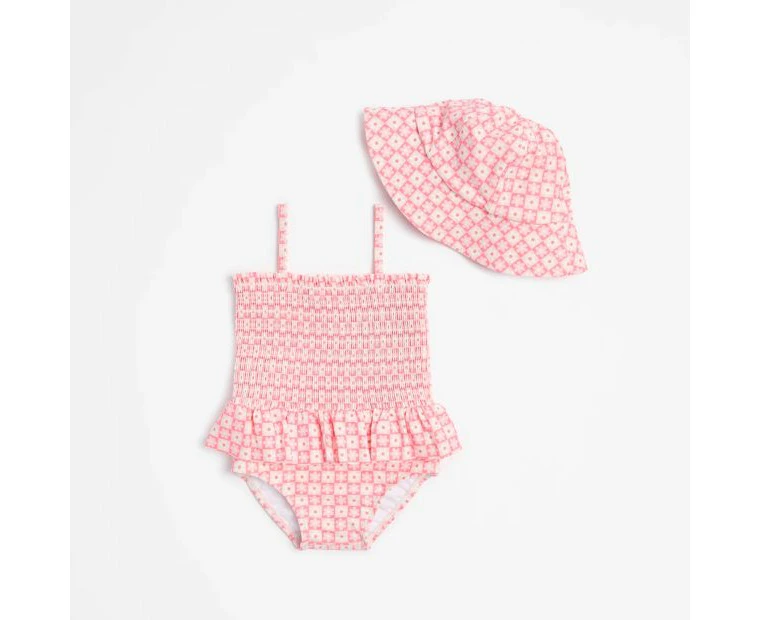 Target Baby Swimsuit with Hat Set 2 Piece