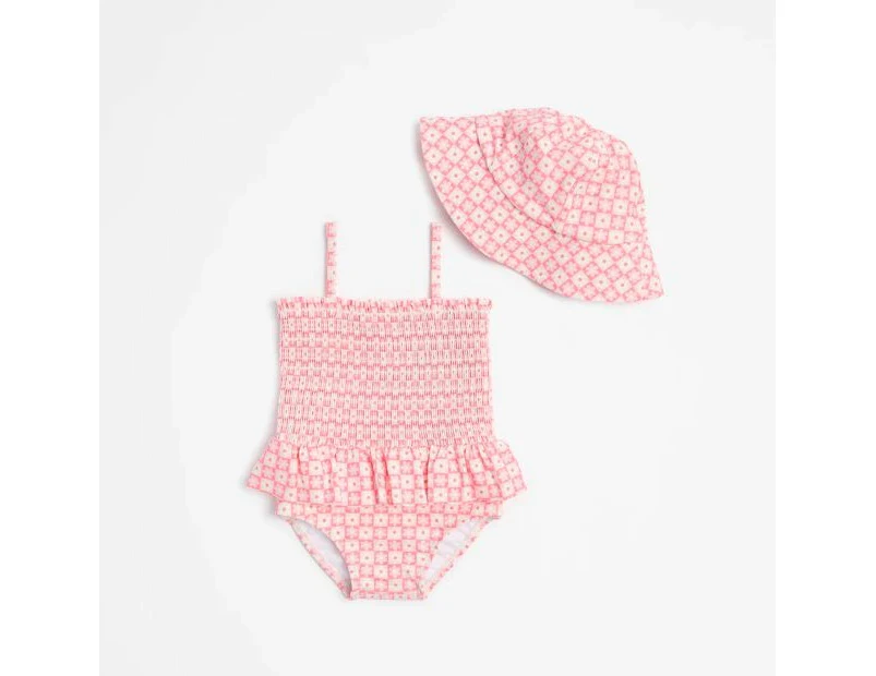 Target Baby Swimsuit with Hat Set 2 Piece